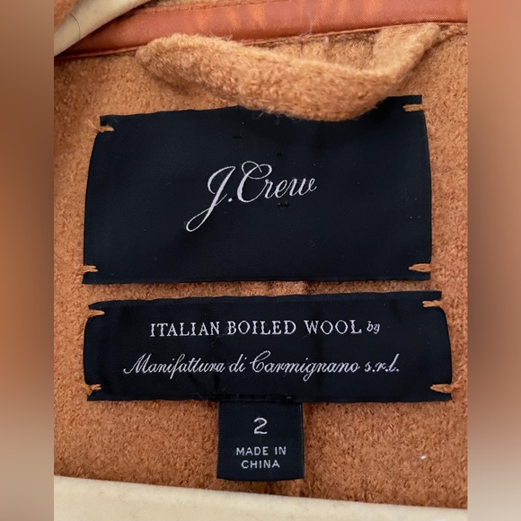 J. Crew Daphne Coat Italian Boiled Wool Size 2 - Picture 7 of 7